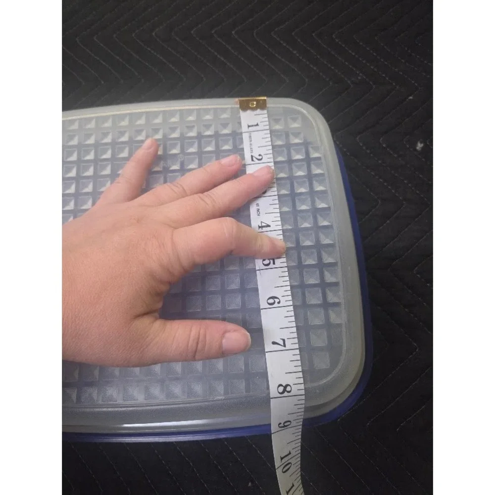 Vintage Tupperware Large Meat Marinade Flip Container Blue 2 Piece